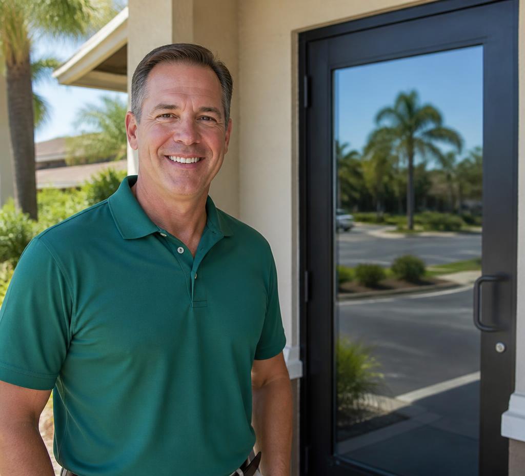 Local Mountain Insurance Services agent outside the Ocala office